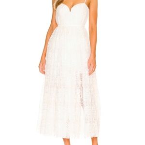 Sau Lee Selena Lace Dress in White